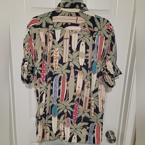 Reyn Spooner Surf board print Hawaiin Shirt Mens Size XLarge - Picture 6 of 8
